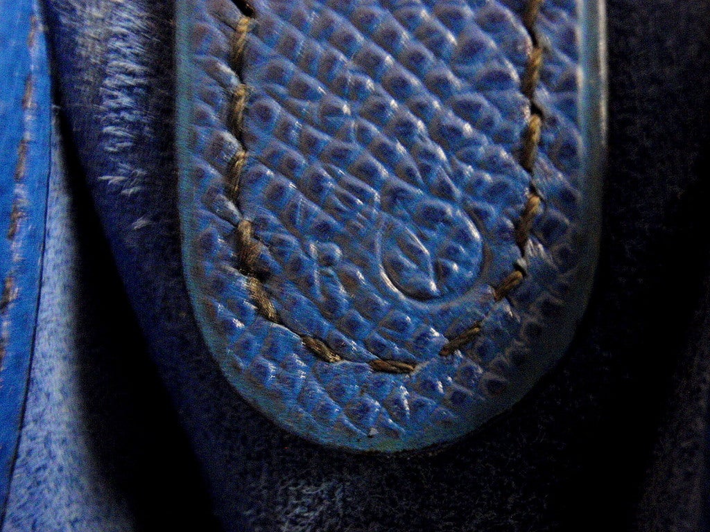 HERMES Evelyne GM Courchevel Leather Blue Hydra Shoulder Bag 7