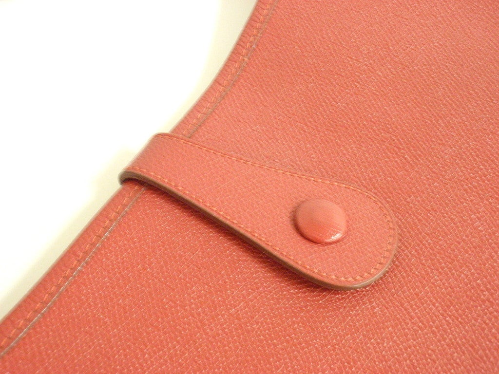 HERMES Evelyne GM Courchevel Leather Red Shoulder Bag 1