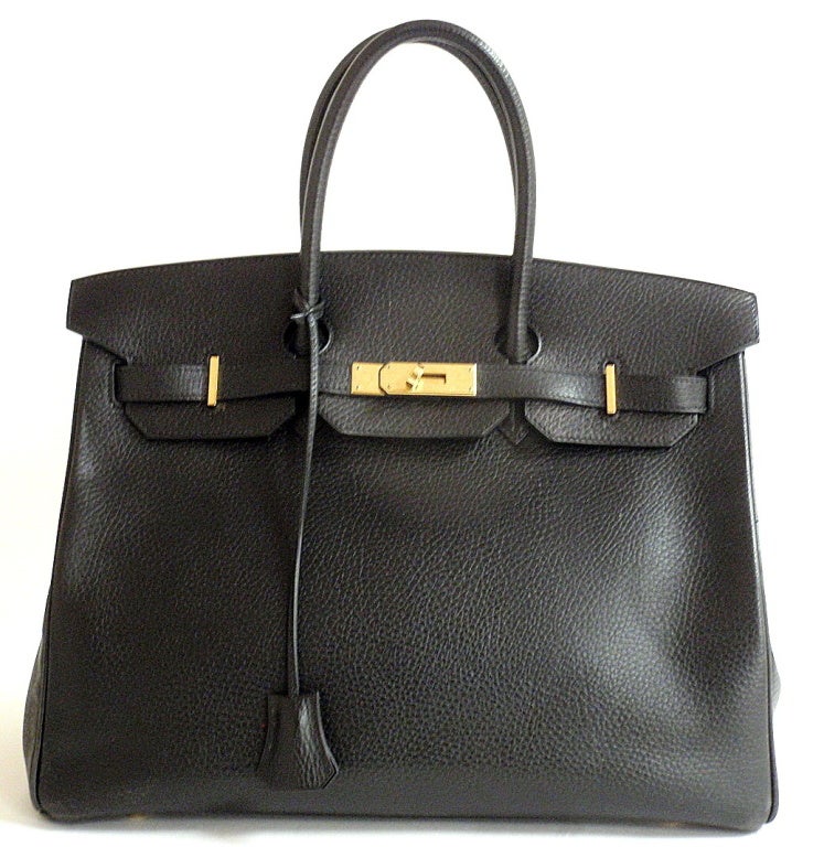De las mujeres Hermes Bolso Birkin Ardennes Negro 35cm, Año 2002