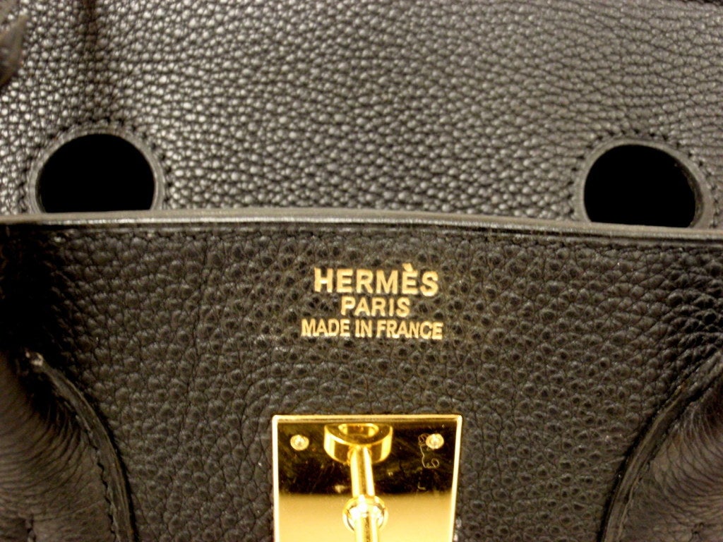 Hermes 35cm Black Togo Birkin Handbag, Year 2003 2
