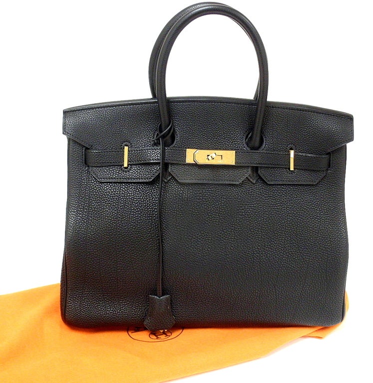 Hermes 35cm Black Togo Birkin Handbag, Year 2003 4