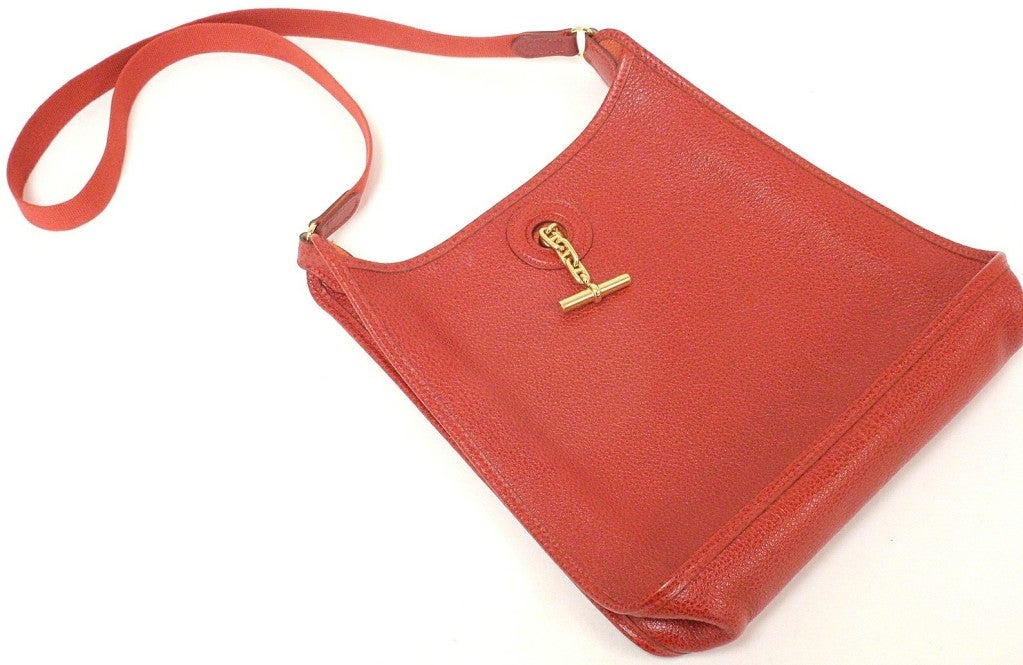 HERMES Vespa PM Red Vache Liegee Leather Shoulder Bag 2