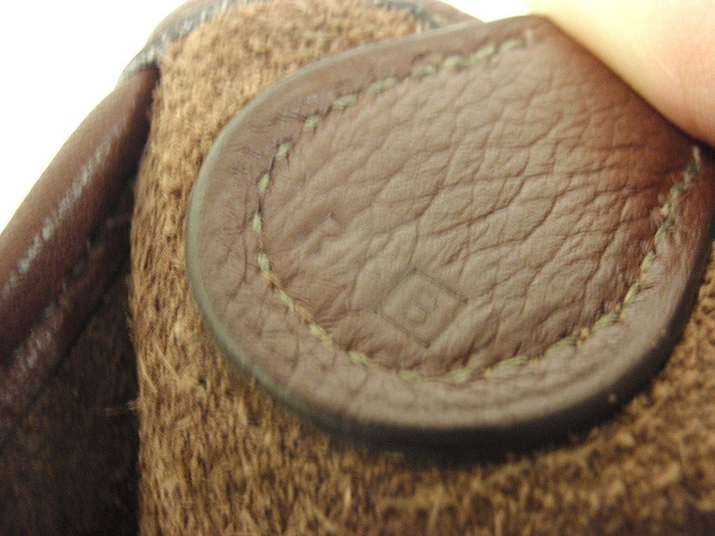 HERMES Vespa PM Chocolate/Cocoan Clemence Leather Shoulder Bag 1