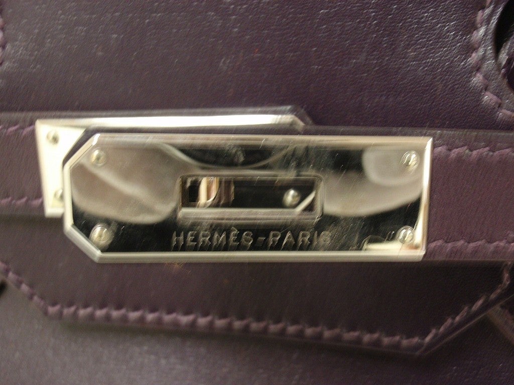 Hermes 35cm Raisin Swift Birkin Handbag, Year 2002 1