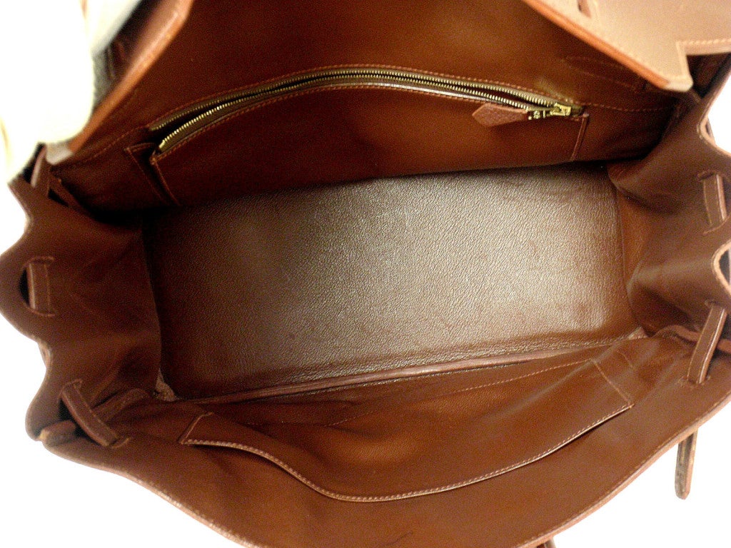 Women's Hermes 35cm Brown Clemence Birkin Handbag, Year 1997