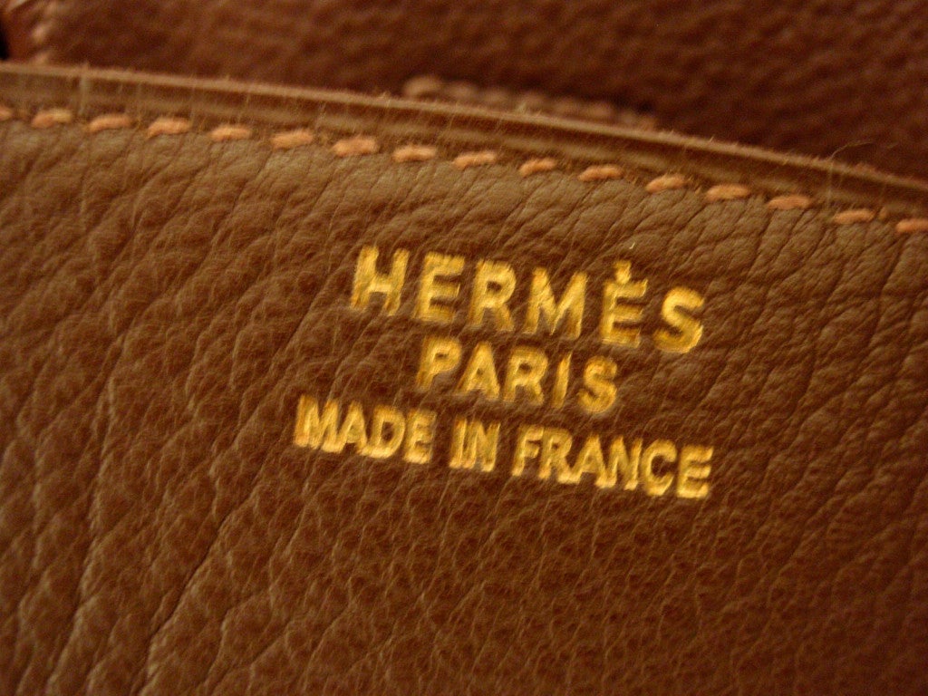 Hermes 35cm Brown Clemence Birkin Handbag, Year 1997 1