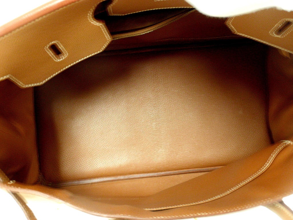 HERMES Birkin 40cm Gold Courchevel Leather Handbag from 1999 at ...  