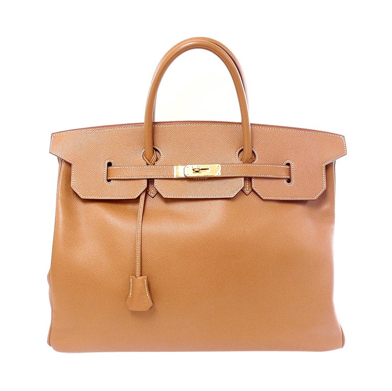 HERMES Birkin 40cm Gold Courchevel Leather Handbag from 1999