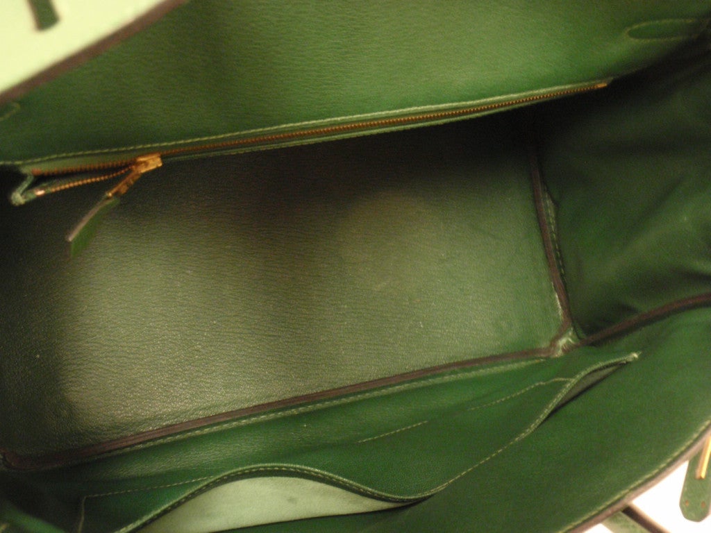 Hermes 35cm Green Couchevel Birkin Handbag, Year 1996 at 1stdibs