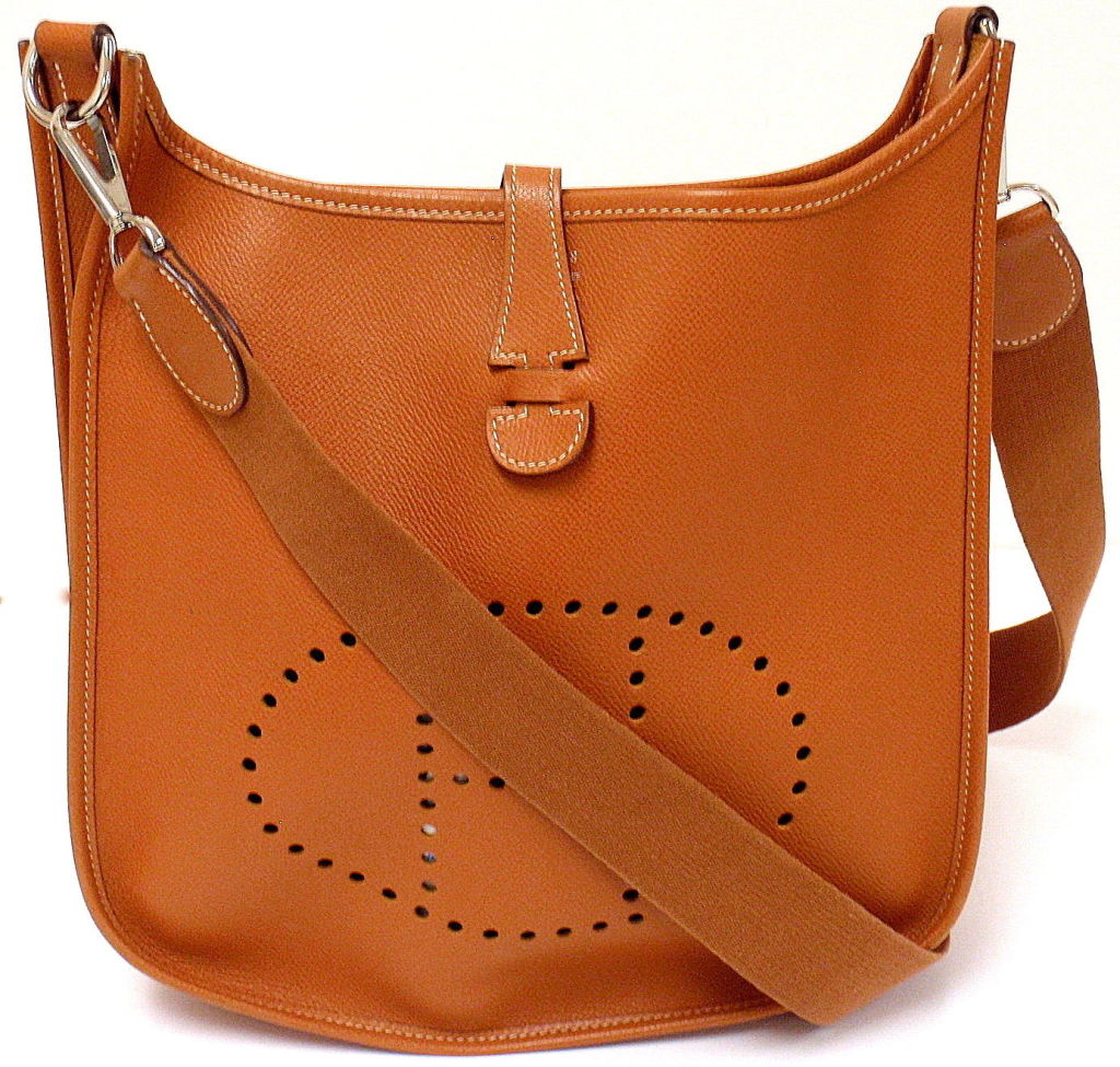 HERMES Evelyne PM Brown Epsom Leather SHW Shoulder Bag at 1stdibs