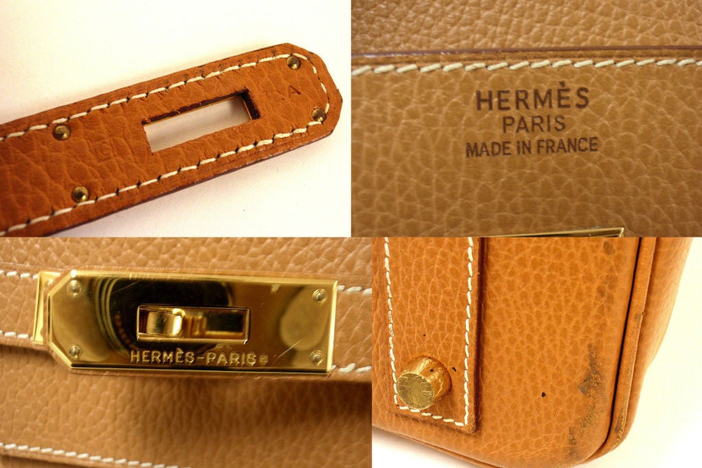 Hermes 40cm Gold Ardennes Birkin Handbag, Year 2003 2
