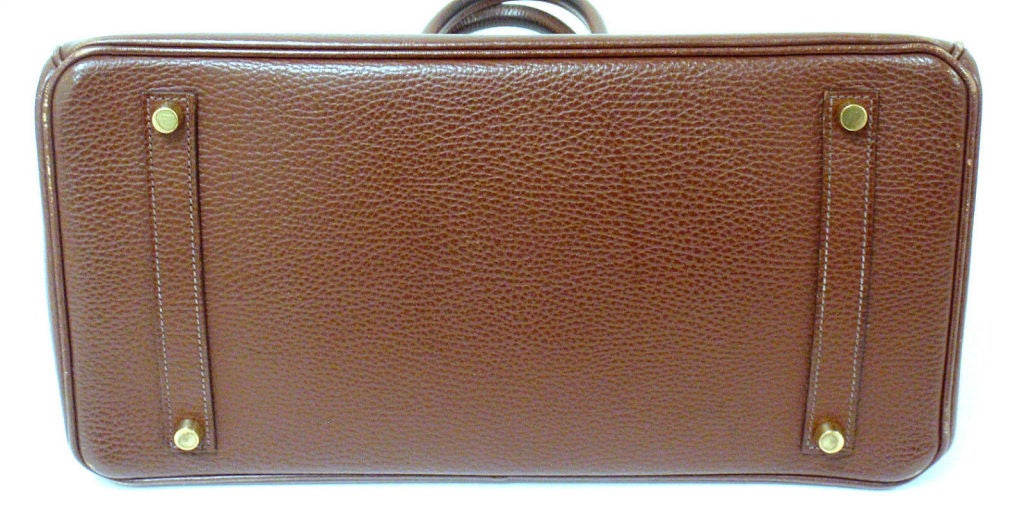 Hermes 35cm Brown Ardennes Birkin Handbag, Year 2002 In Excellent Condition In Holland, PA