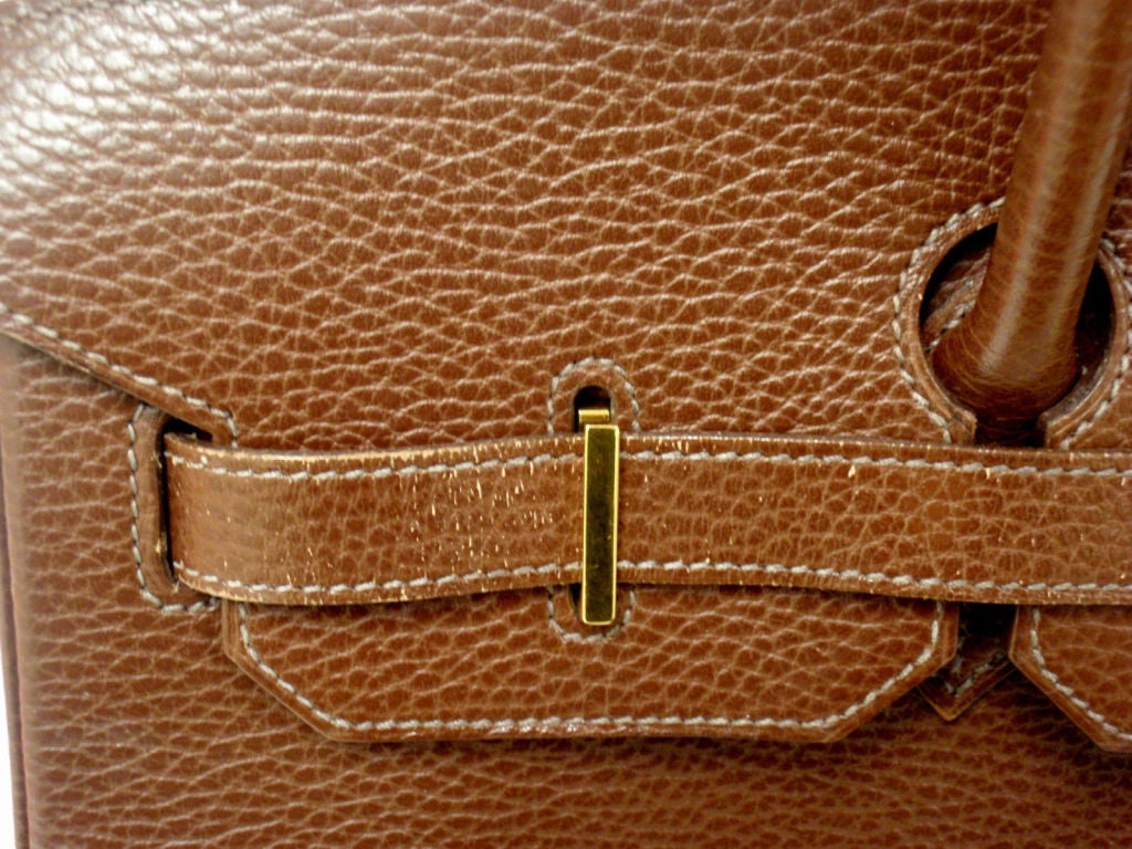Hermes 35cm Brown Ardennes Birkin Handbag, Year 2002 2