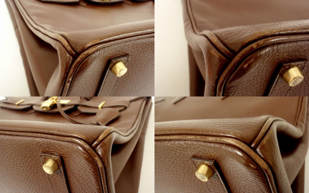 Hermes 35cm Brown Ardennes Birkin Handbag, Year 2002 3