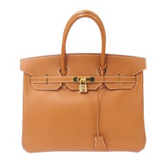 Hermes 35cm Natural Epsom Birkin Handbag, Year 1998