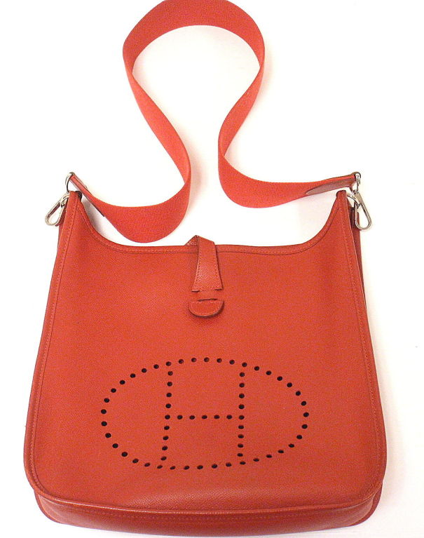 hermes evelyne bag red