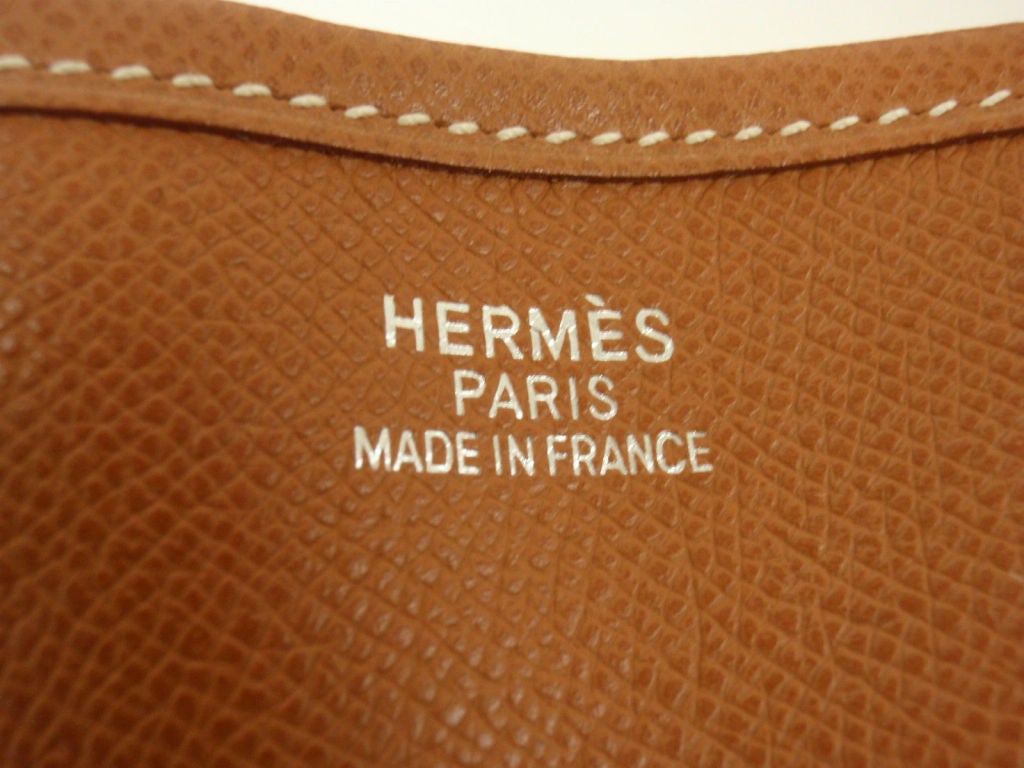 Women's HERMES Evelyne GM Burnt Orange Epsom Leather SHW Shoulder Bag, 2004