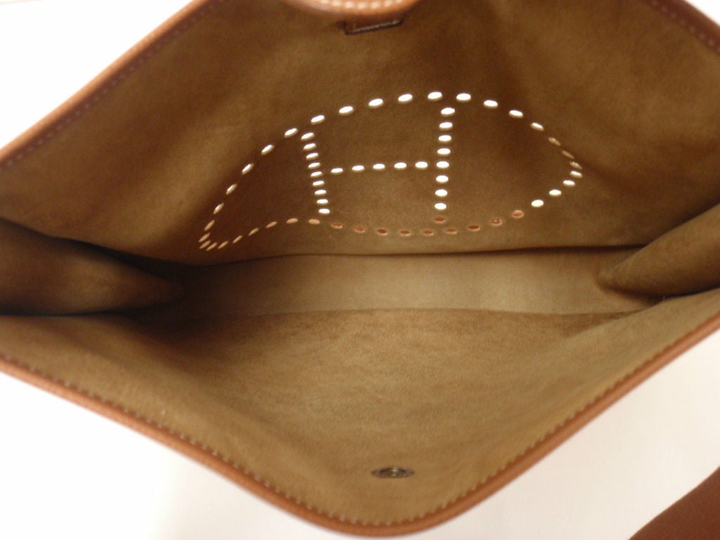HERMES Evelyne GM Burnt Orange Epsom Leather SHW Shoulder Bag, 2004 3