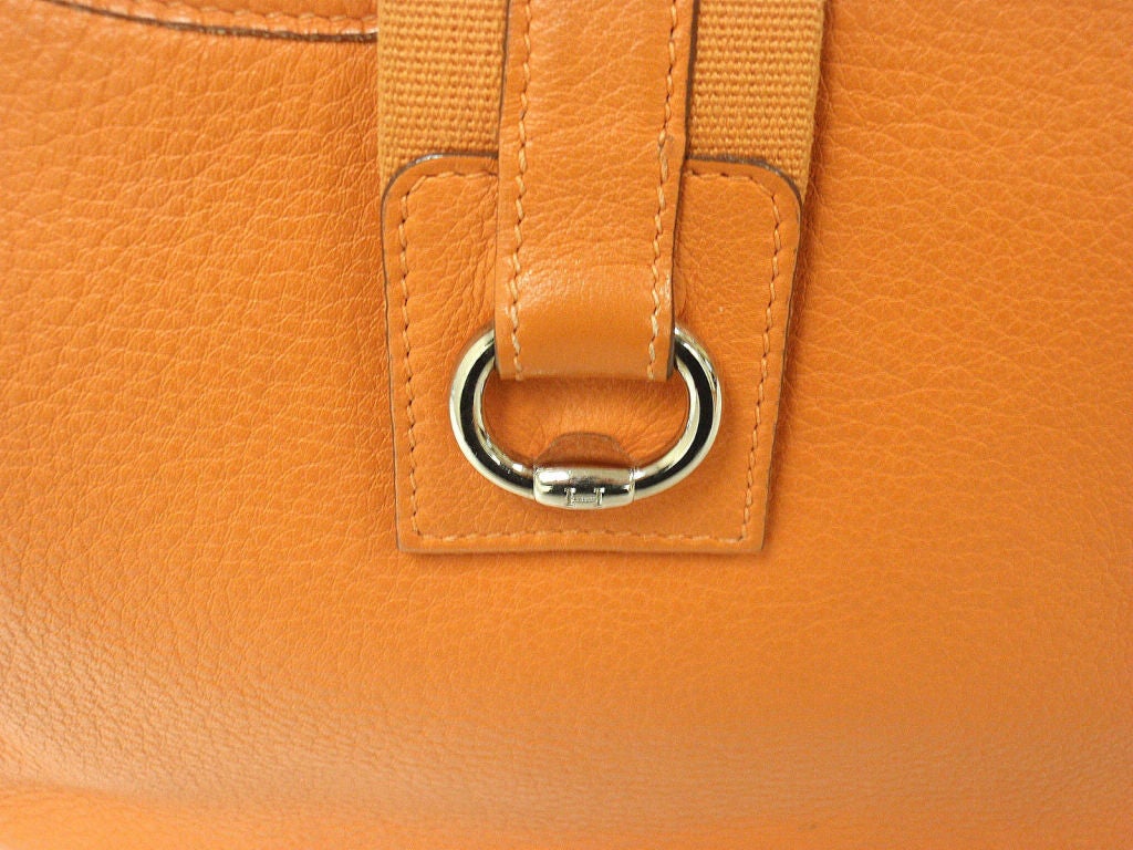 Women's HERMES Tsako Sako Convertible Orange Clemence Leather Shoulder Bag, 1999