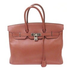 Hermes 35cm Rouge Garance Epsom Birkin Handbag, Year 2006 2