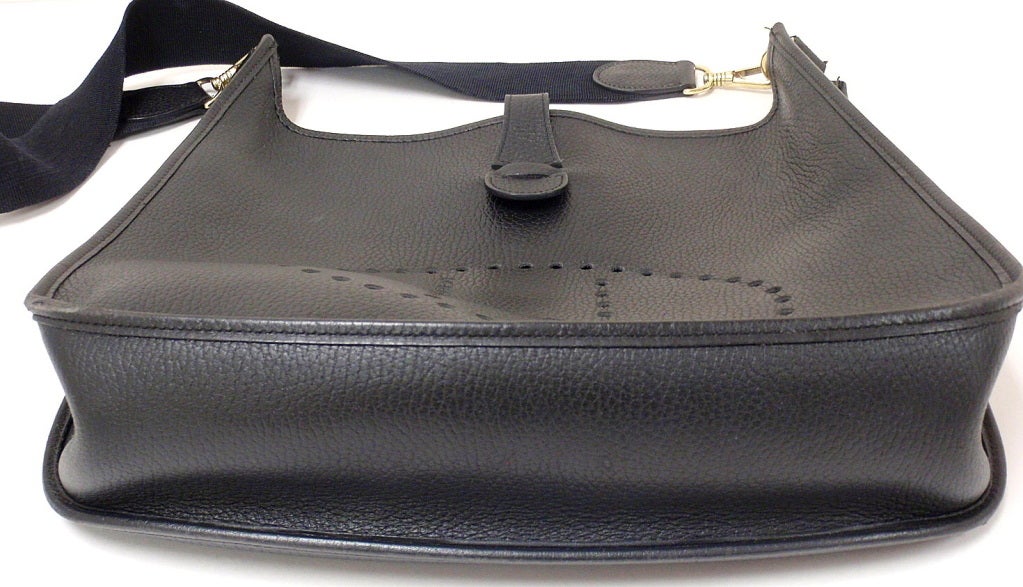 HERMES Evelyne 2PM Black Clemence Leather SHW Shoulder Bag at 1stdibs  