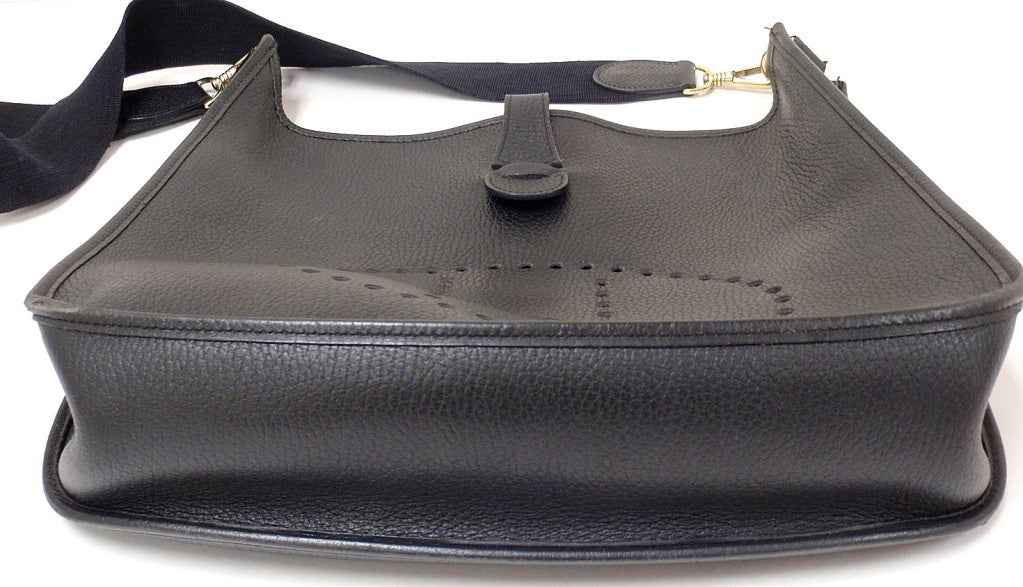 HERMES Evelyne 2PM Black Clemence Leather SHW Shoulder Bag 2