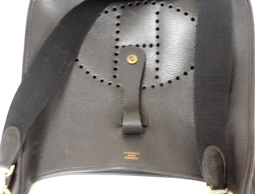 HERMES Evelyne 2PM Black Clemence Leather SHW Shoulder Bag 5