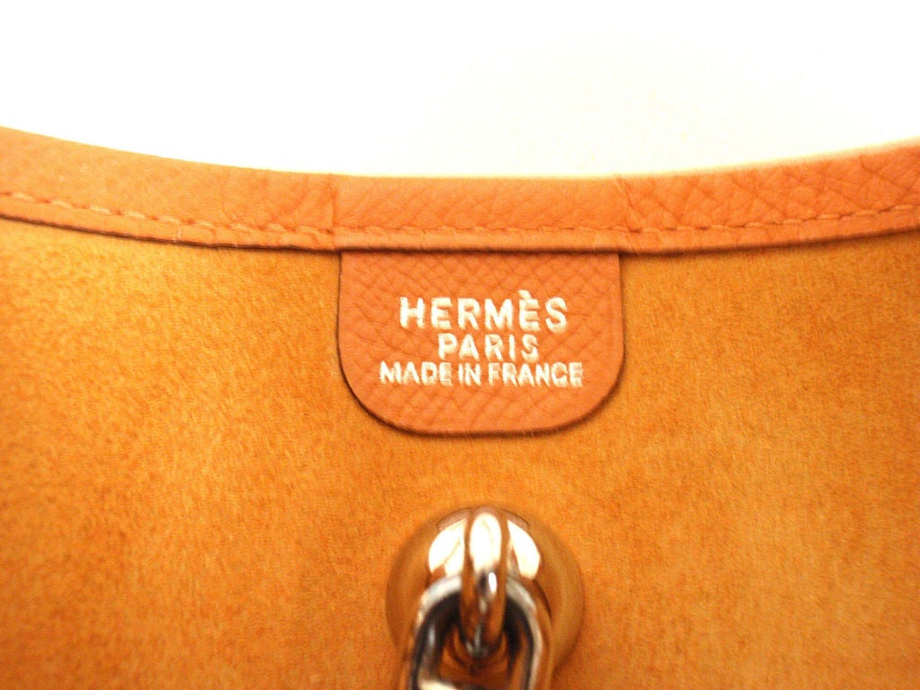 HERMES Vespa PM Orange Epsom Leather Shoulder Bag, 2005 In Excellent Condition In Holland, PA