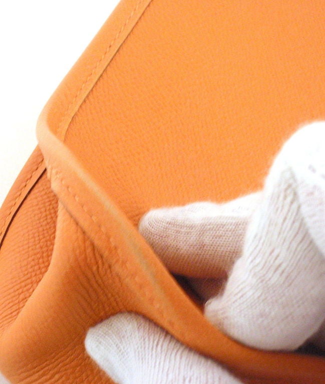 HERMES Vespa PM Orange Epsom Leather Shoulder Bag, 2005 4