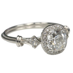 Old Cushion Cut Engagement Ring