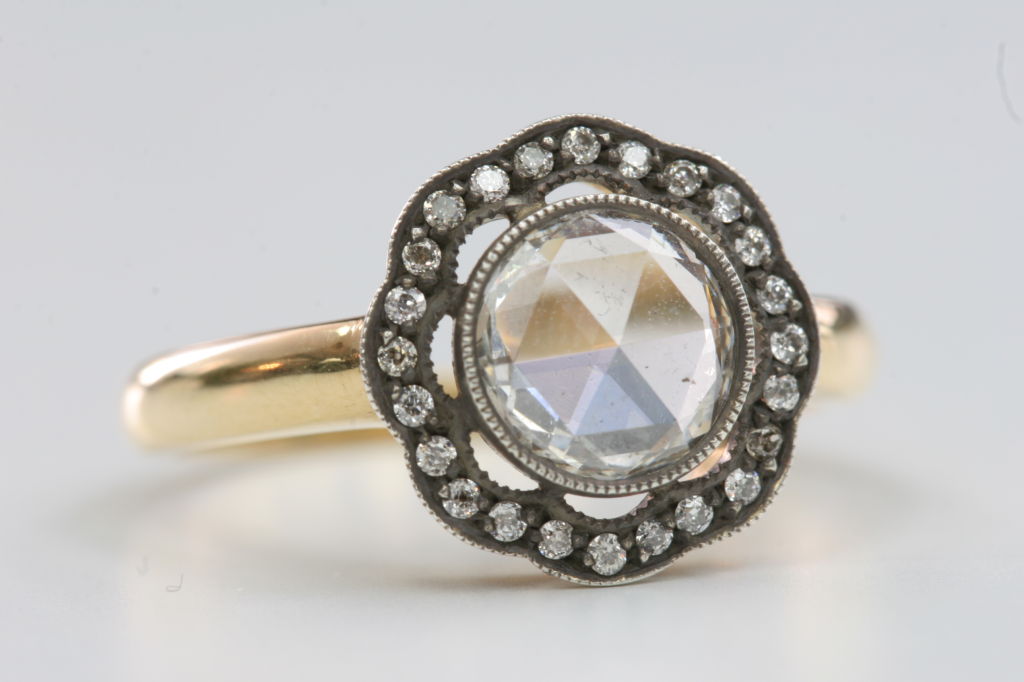 Women's Rose Cut Diamond Ring