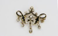 Enchanting Victorian Black Enamel Brooch