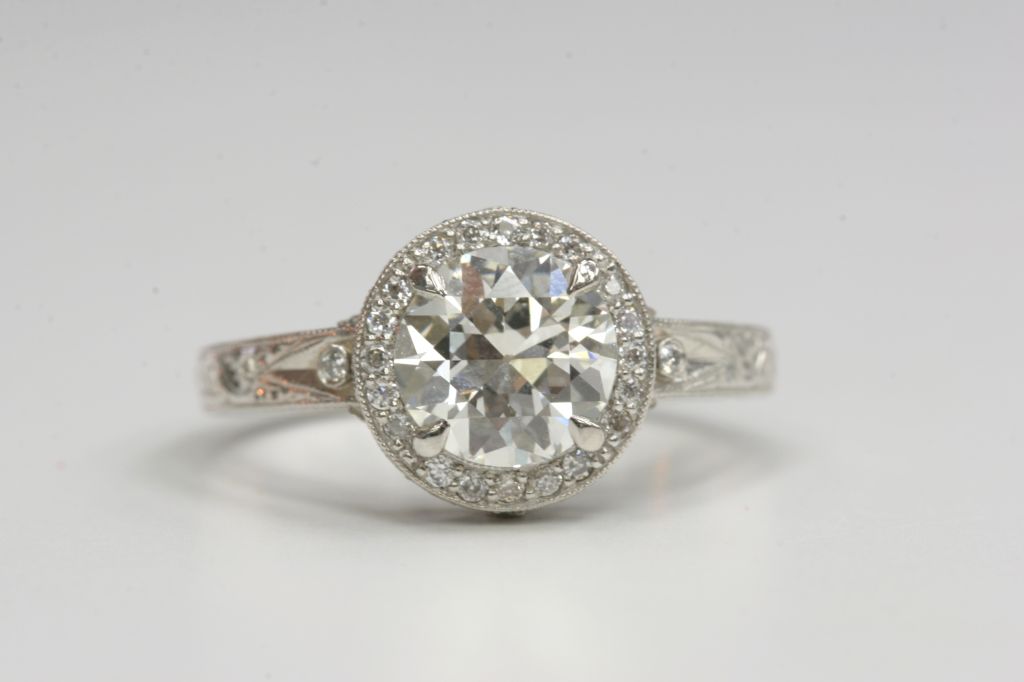 Old European Surround Diamond Ring