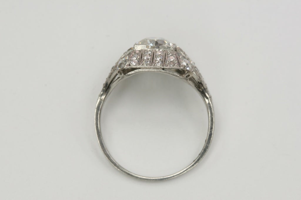Women's Old Mine Cut Engagement Ring
