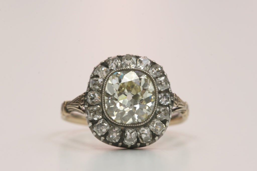 Cushion Cut Surround Diamond Ring