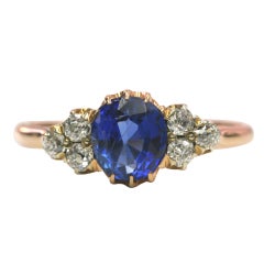 Antique Blue Sapphire Ring