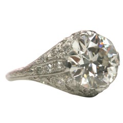 Old European cut diamond Filigree Ring