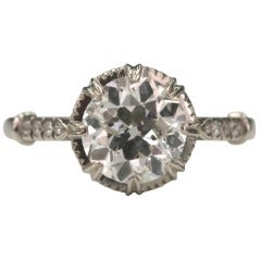 Old European Cut Diamond Engagement Ring
