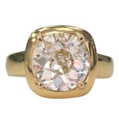 Old European Cut Diamond Engagement Ring at 1stDibs