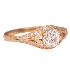 Old European Cut Diamond Engagement Ring