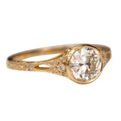 Old European Cut Diamond Engagement Ring
