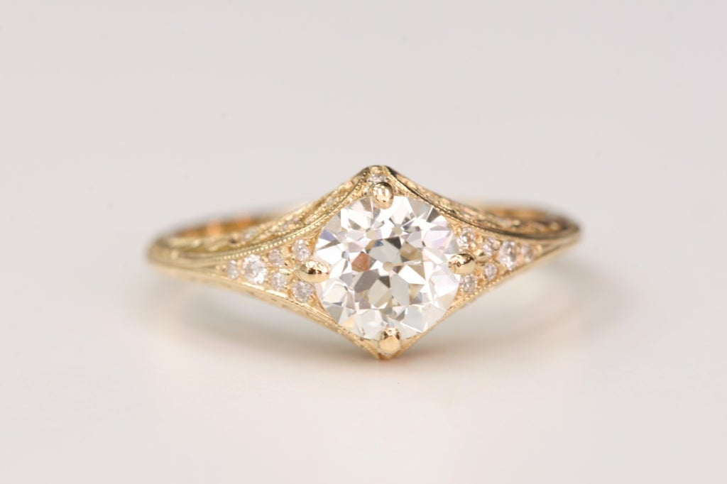 Women's Old European Cut Diamond Engagement Ring