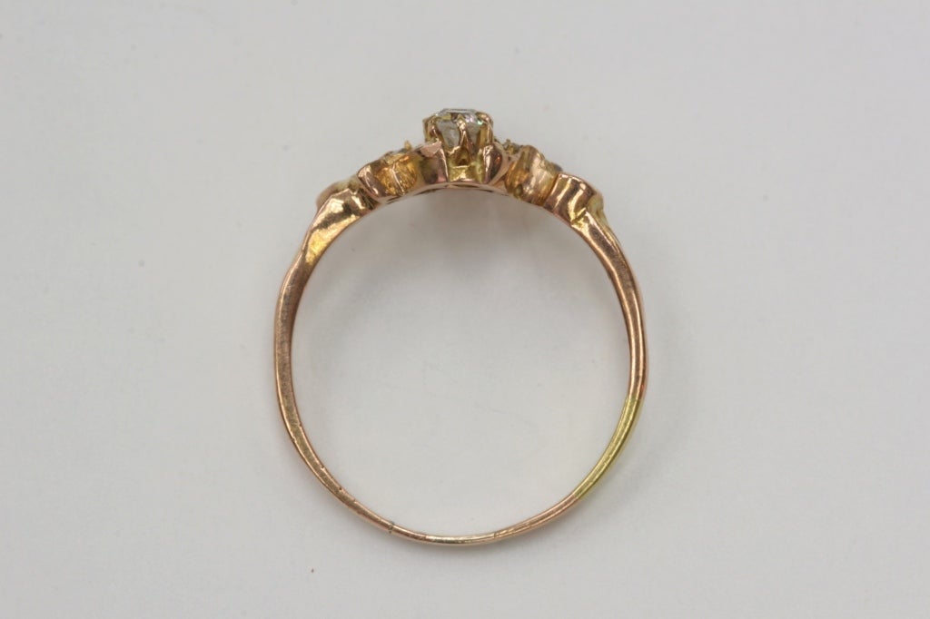 Victorian Old Mine Cut Diamond Ring In Good Condition In Los Angeles, CA