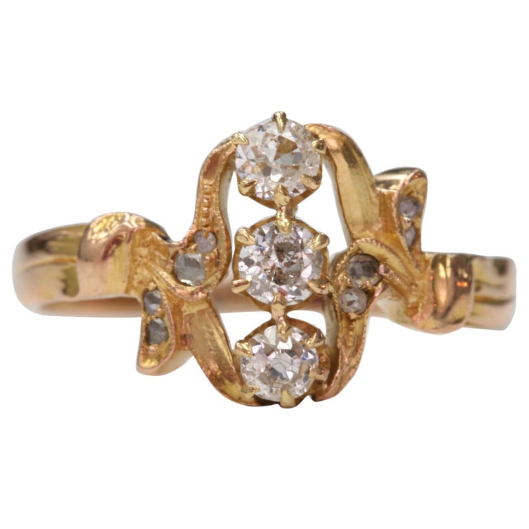 Victorian Old Mine Cut Diamond Ring