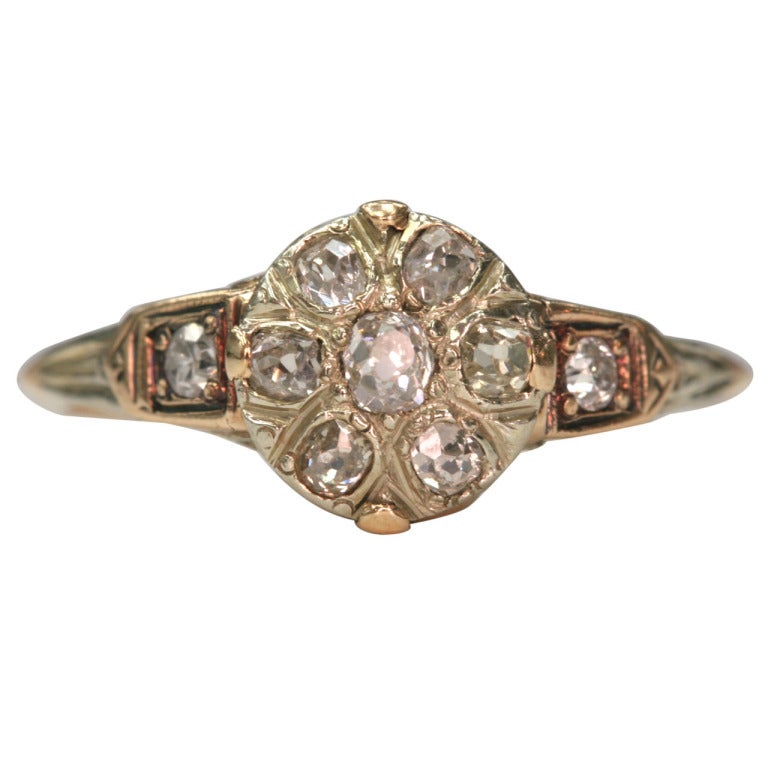 Old Mine and Old European Cut Diamond Ring