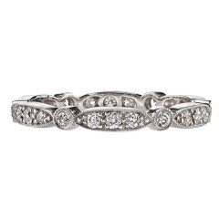 Hand Crafted Old European Cut Eternity Band 7