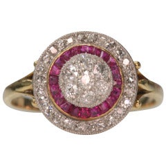 Antique Diamond and Ruby Ring Circa 1910
