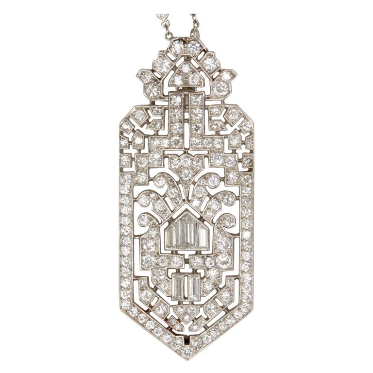 Art Deco Diamond Pendant