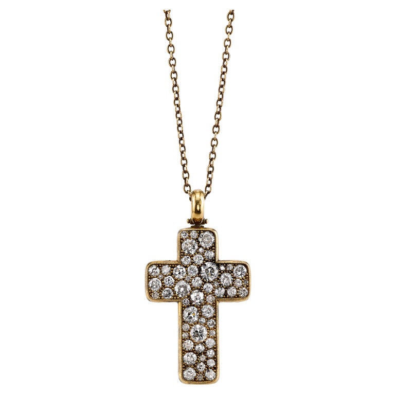 Cobblestone Cluster Cross Necklace