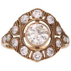 Old World Style Diamond Engagement Ring